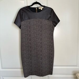 MICHAEL Michael Kors Brown and Cream Mini Dress - Size 14